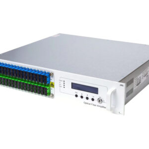 Texman EDFA 8-port unit, 16-port EDFA amplifier front view, 32-port optical amplifier with 1550nm output, variable output edfa gain fiber optic booster, PON EDFA