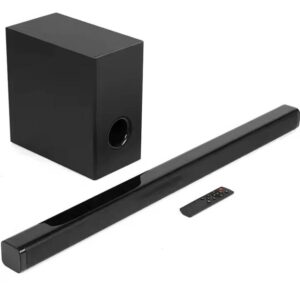 Mini Home Theater Soundbar 80W Output BT 5.0 & AUX Input with 5.25" subwoofer and multiple inputs
