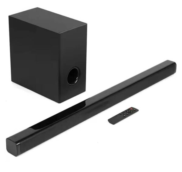 Mini Home Theater Soundbar 80W Output BT 5.0 & AUX Input with 5.25" subwoofer and multiple inputs