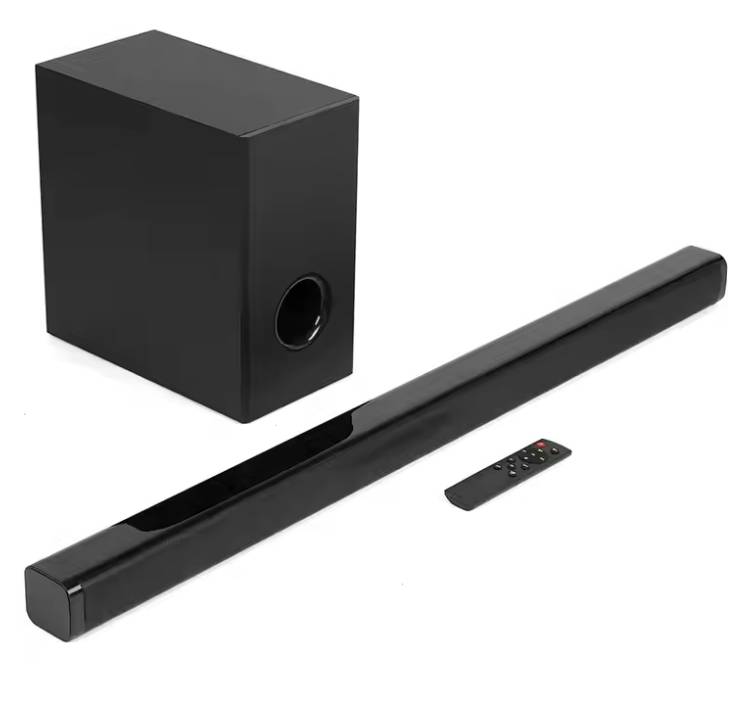 Mini Home Theater Soundbar 80W Output BT 5.0 & AUX Input with 5.25" subwoofer and multiple inputs
