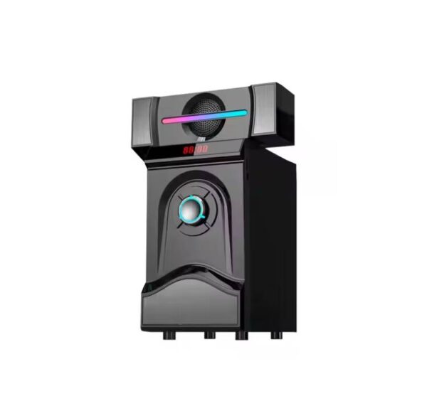 Texman TM5 full speaker system with subwoofer and remote, TM5 sound system with USB/SD/FM inputs, home party speaker system HiFi Bass Booster Home Theater System with USB, FM, SD, 200W Output