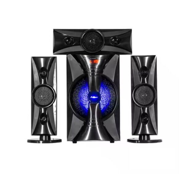 Hi-Fi Home Theater with Bluetooth, LED Lights & Super Bass UF-DC6031 X-BASS speaker with RGB lighting, 3.1 speaker system with LED display, X-BASS Bluetooth home theater with remote