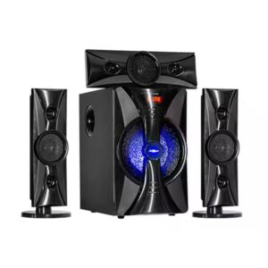 Hi-Fi Home Theater with Bluetooth, LED Lights & Super Bass UF-DC6031 X-BASS speaker with RGB lighting, 3.1 speaker system with LED display, X-BASS Bluetooth home theater with remote