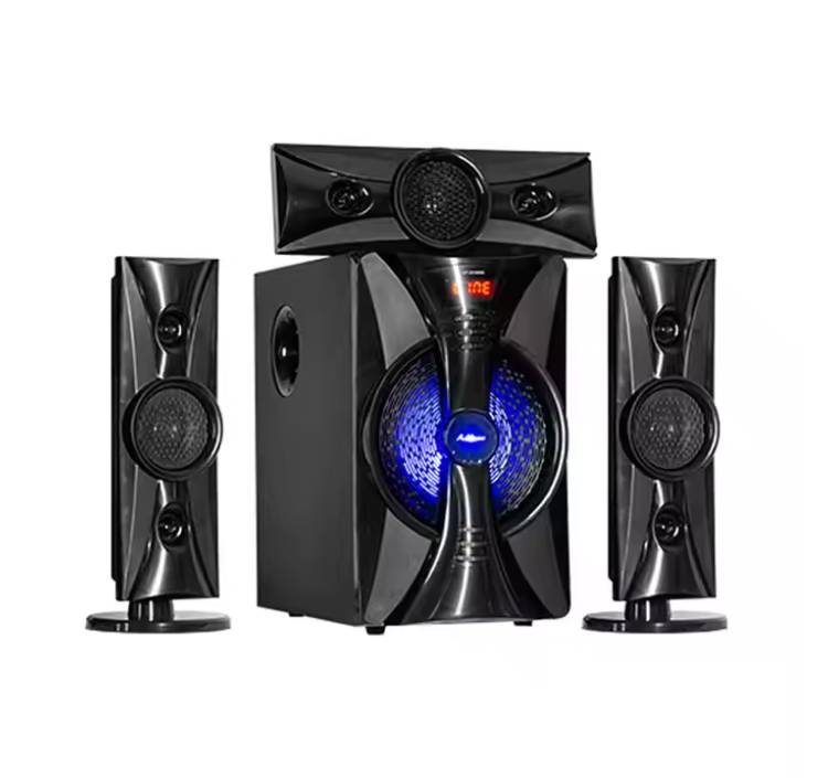 Hi-Fi Home Theater with Bluetooth, LED Lights & Super Bass UF-DC6031 X-BASS speaker with RGB lighting, 3.1 speaker system with LED display, X-BASS Bluetooth home theater with remote