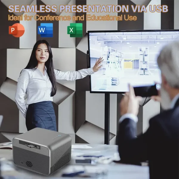 Home Theater Android Projector 1080P BT 5.0, WiFi, Android 9 - Image 3
