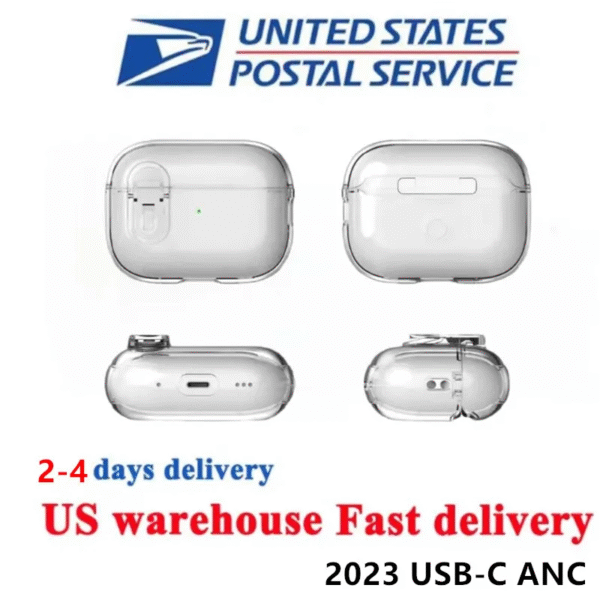 AirPods Pro Max wireless earbuds with ANC and charging case, compatible with Gen3 and Gen4 devices