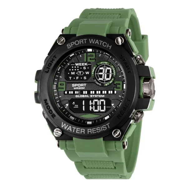 Waterproof and shock-resistant sports watch for active lifestyles