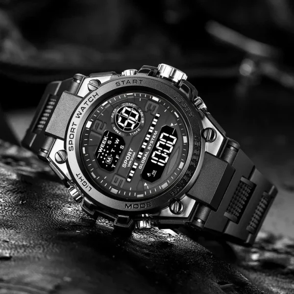 Waterproof and shock-resistant sports watch for active lifestyles