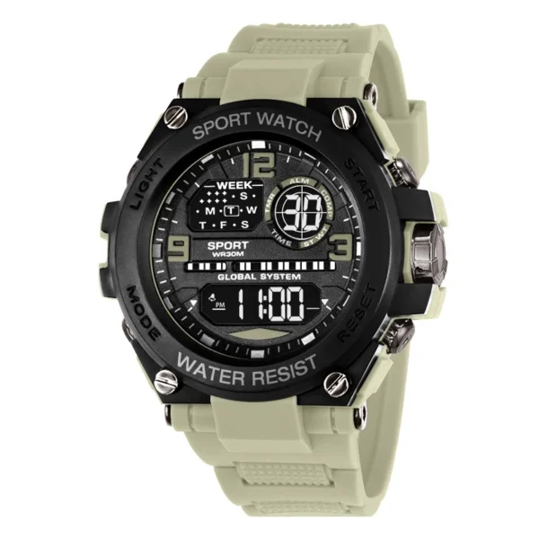 Waterproof and shock-resistant sports watch for active lifestyles
