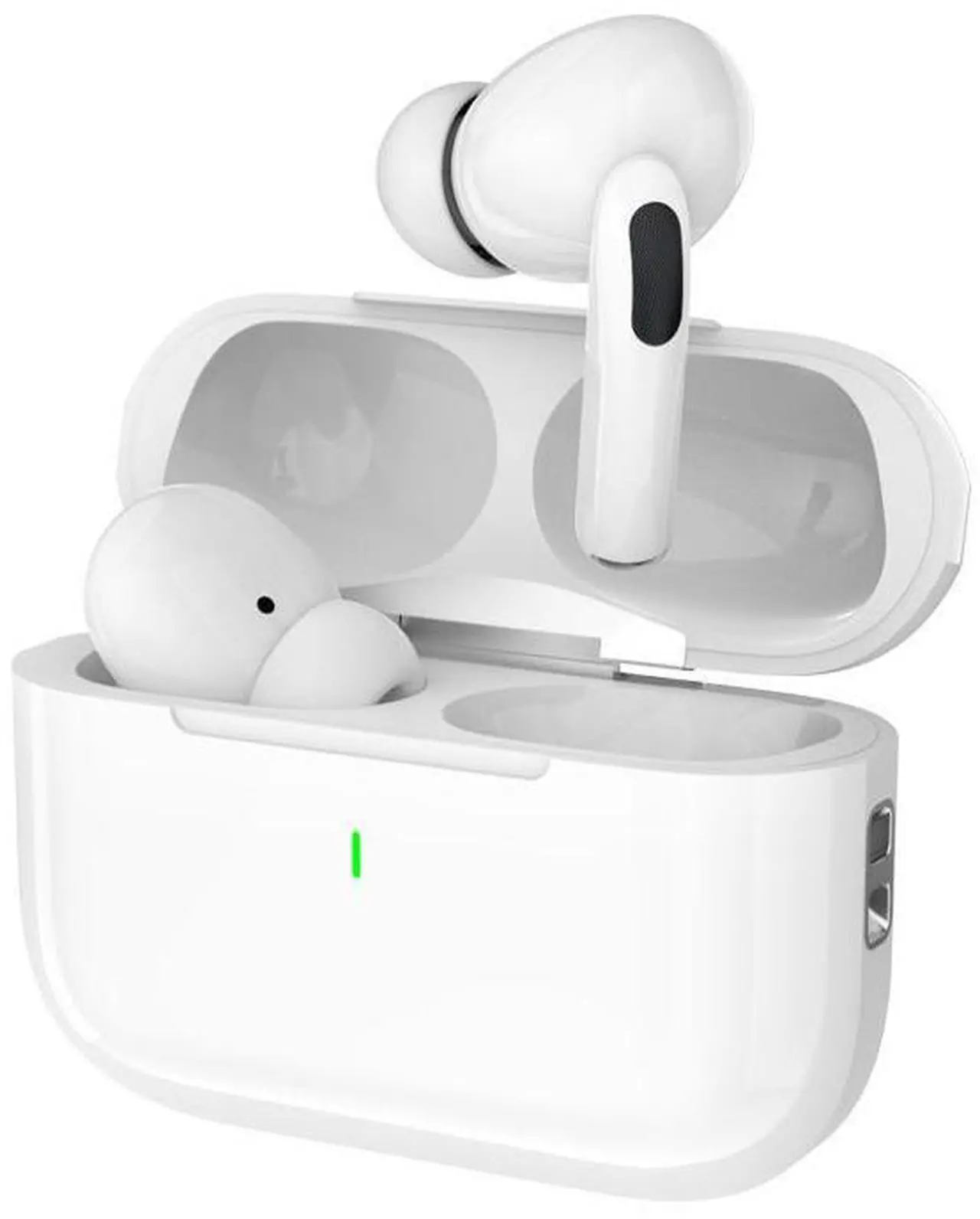 Wireless ANC earbuds with charging case, AirPods Pro Max style, compatible with Gen2, Gen3, and Gen4 devices, premium in-ear noise cancelling headphones. AirPods Pro Max inspired wireless Bluetooth earphones with active noise cancellation, deep bass, and smart compatibility across Gen2, Gen3, and Gen4. Premium ANC wireless earbuds with ergonomic fit and charging case, designed for immersive sound, calls, and seamless connectivity (Gen2/Gen3/Gen4 compatible).