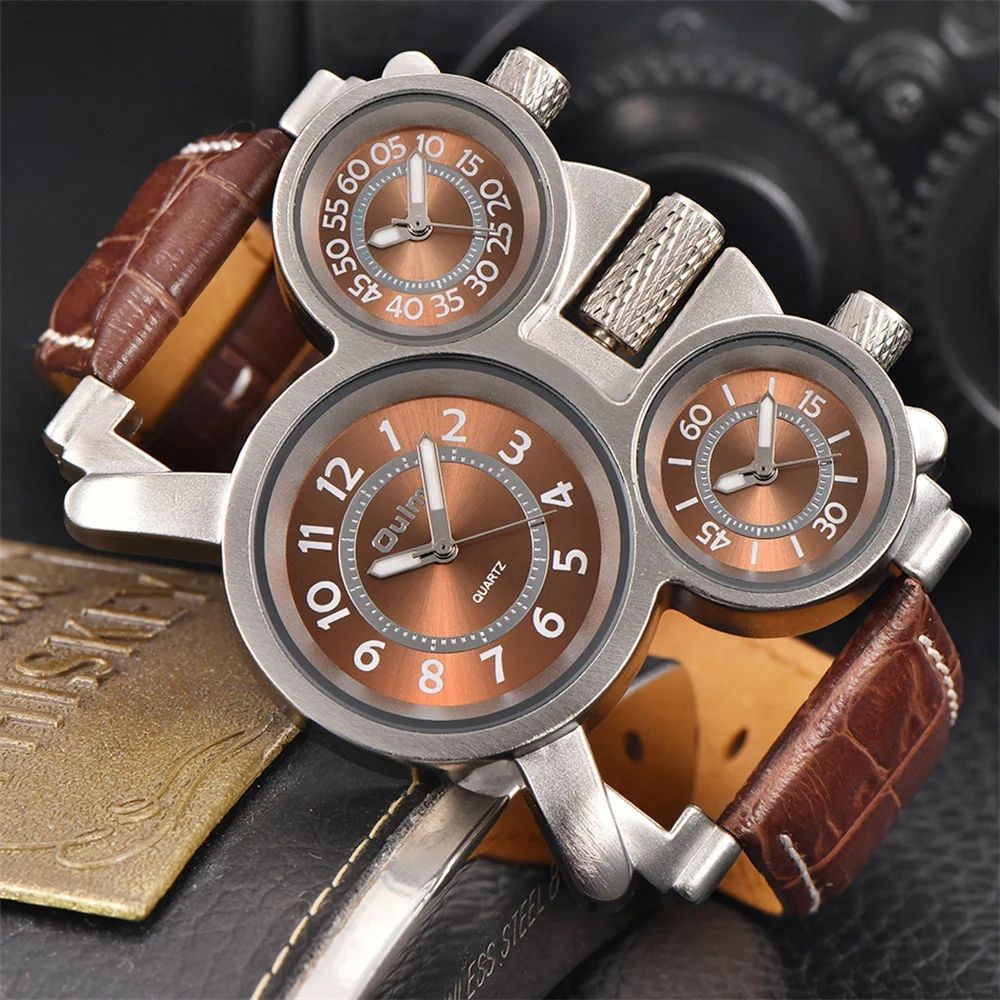 Elegant Compass Watch for Men Stainless Steel | Office & Casual