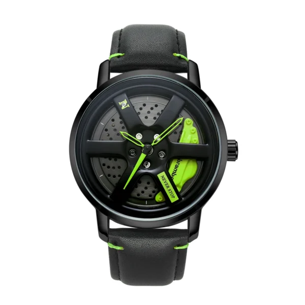 NS Men's Car wheel hub watch Minimalist Fashion Sports Watch Calendar Leather casual Quartz watch - Image 8