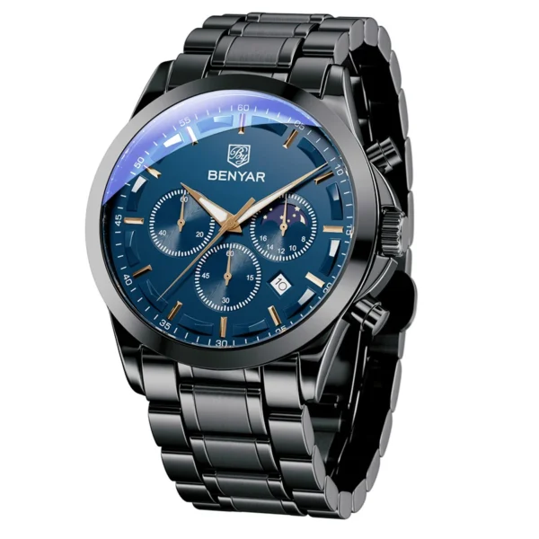 SAPPHERO Men's Luxury Business Watch Tough Stainless Steel Men's Watch Sports Waterproof Watch Workplace Men's Gift Wrist Watch - Image 7