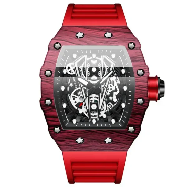 Curved Mirror Sports Wristwatch Domineering Barrel Men Watch - Image 10