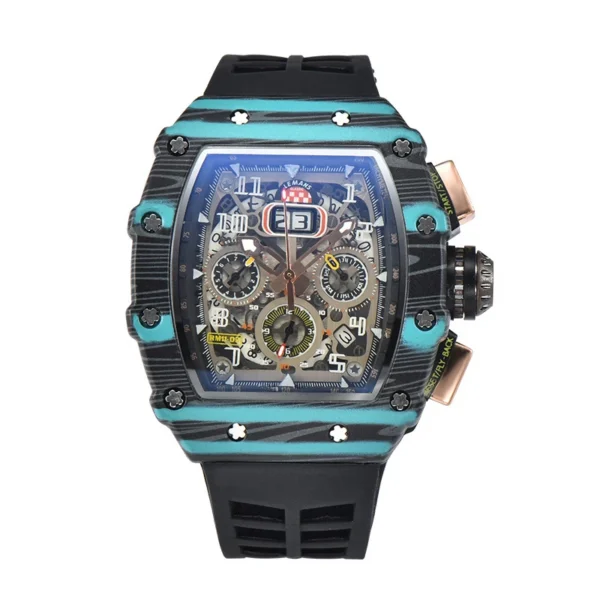 New generation sports hollow design business watch modern sports machinery wind quartz small three-disc craft watch - Image 5