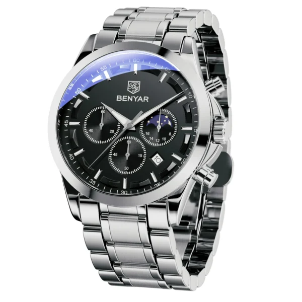 SAPPHERO Men's Luxury Business Watch Tough Stainless Steel Men's Watch Sports Waterproof Watch Workplace Men's Gift Wrist Watch - Image 10