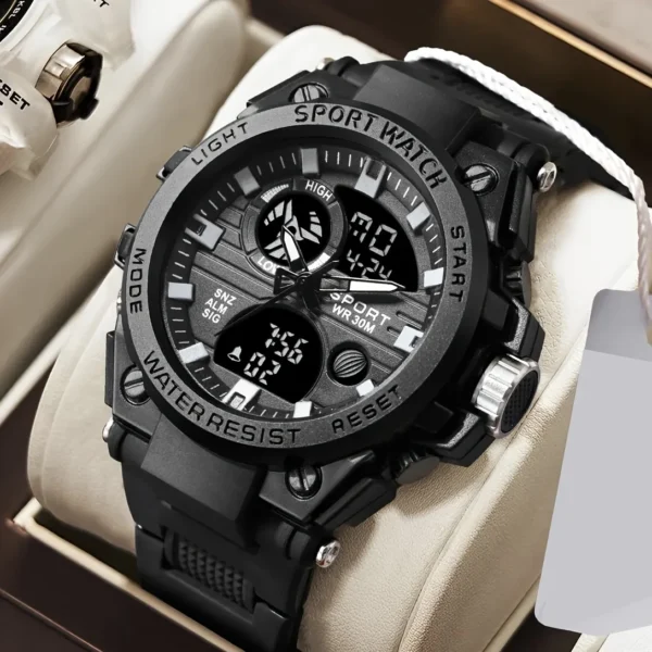 Youth sports watch multifunctional electronic watch alarm clock timing night light multifunctional student LED watch - Image 3
