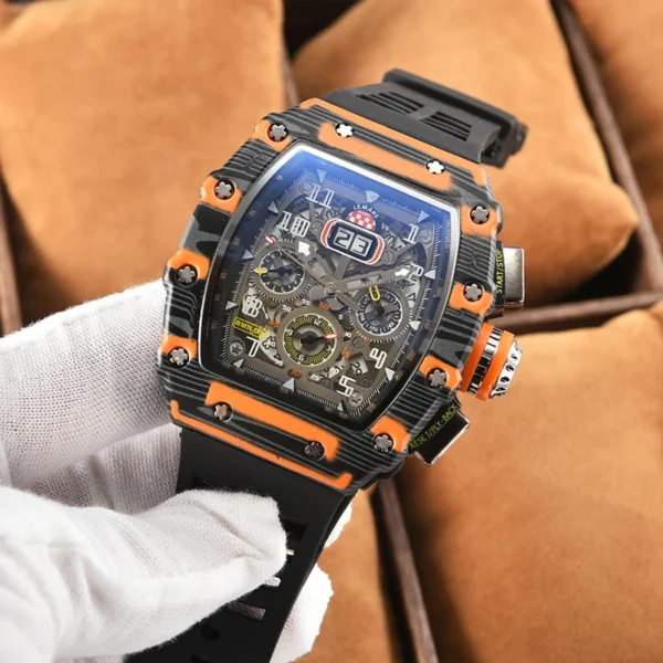 New generation sports hollow design business watch modern sports machinery wind quartz small three-disc craft watch - Image 7
