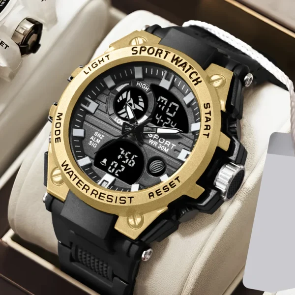 Youth sports watch multifunctional electronic watch alarm clock timing night light multifunctional student LED watch - Image 2