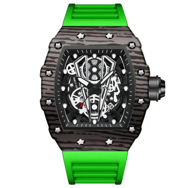 Curved Mirror Sports Wristwatch Domineering Barrel Men Watch - Image 9