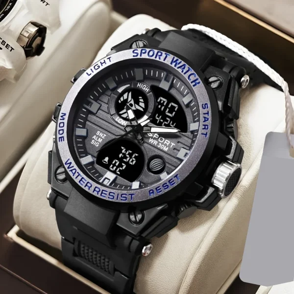 Youth sports watch multifunctional electronic watch alarm clock timing night light multifunctional student LED watch - Image 5