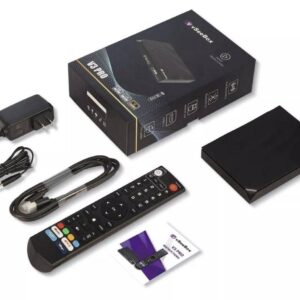 Vseebox V6 MAX Android 14 TV box with Amlogic S905 quad-core processor, 4GB RAM, 64GB ROM, and 6K ultra HD support for smart home entertainment.